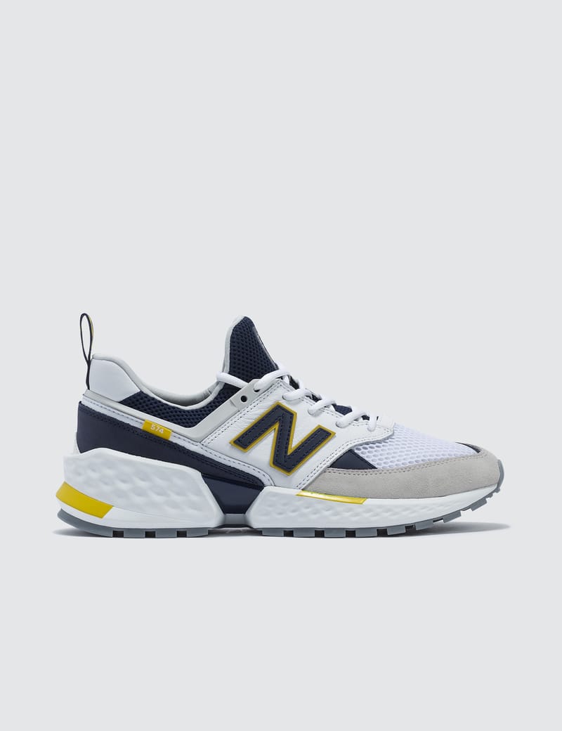 new balance 574 white blue