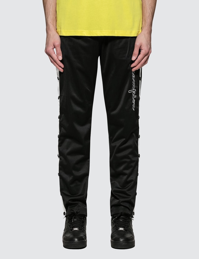 track pants with buttons on the side