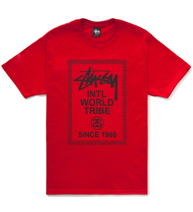 stussy red tee