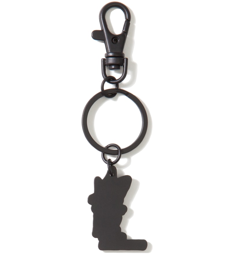 Stussy Black Stock ORing Keychain HBX