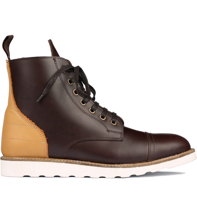 Filling Pieces Brown Full Grain Leather Oxford Boot HBX