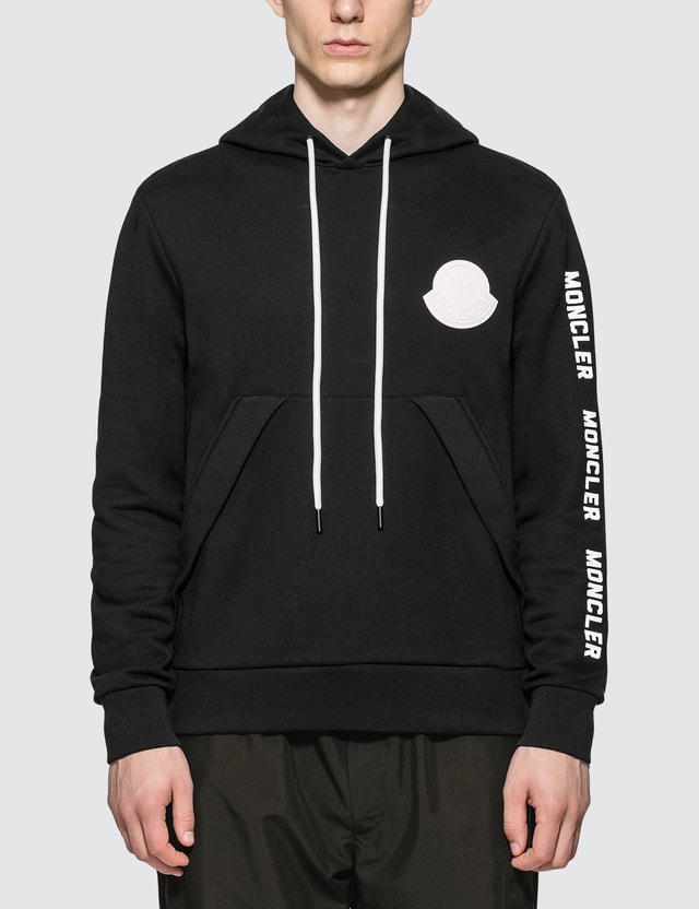 moncler with writing on hood