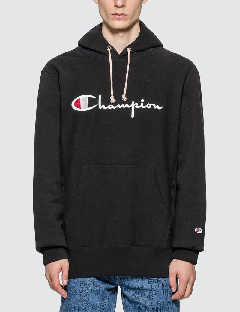 Men's champion colorblock arm script online hoodie