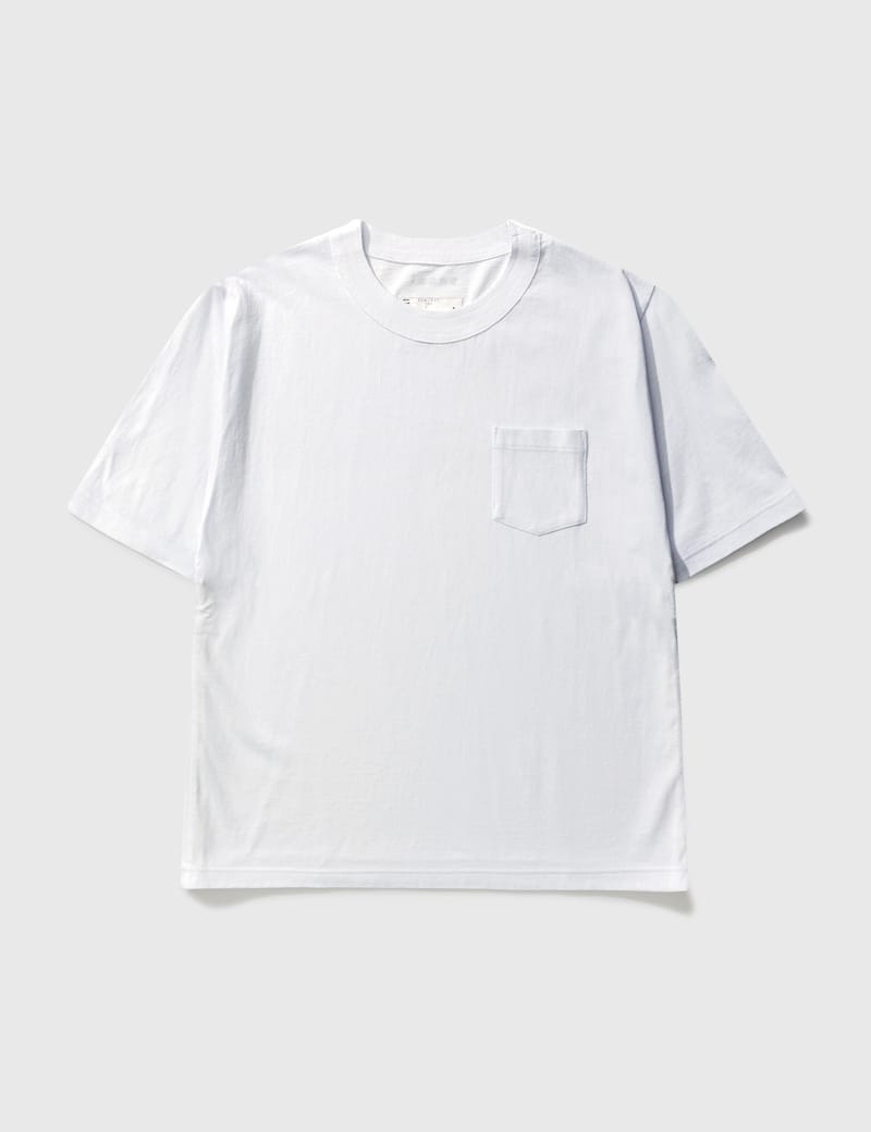 Sacai Side Zip Cotton T-shirt In White | ModeSens