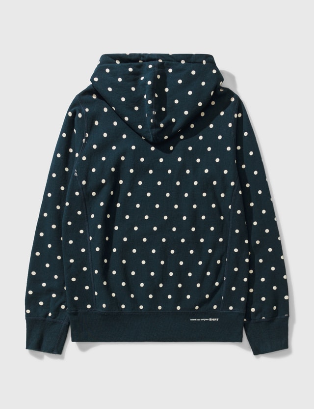 supreme x cdg polka dot hoodie