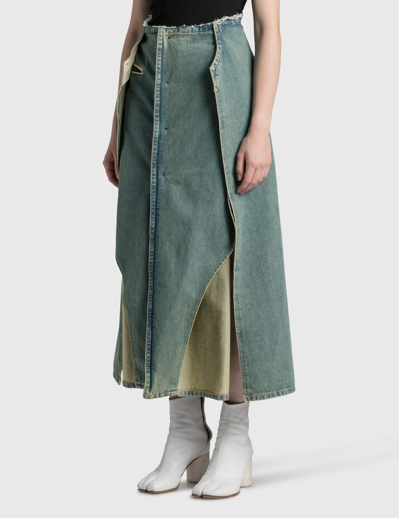 Maison Margiela - Reversed Button Denim Skirt | HBX - Globally Curated  Fashion and Lifestyle by Hypebeast