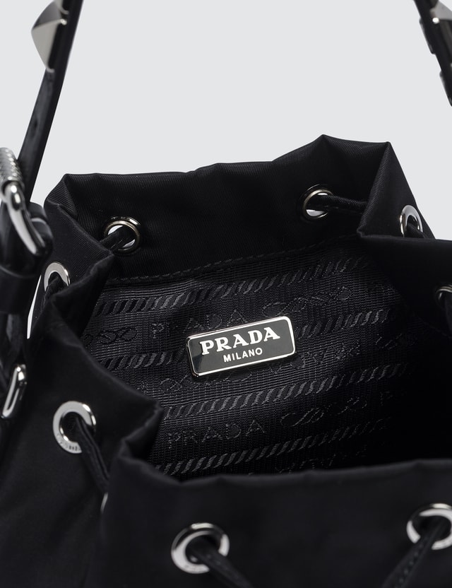 Prada Nylon Studded Bucket Bag HBX