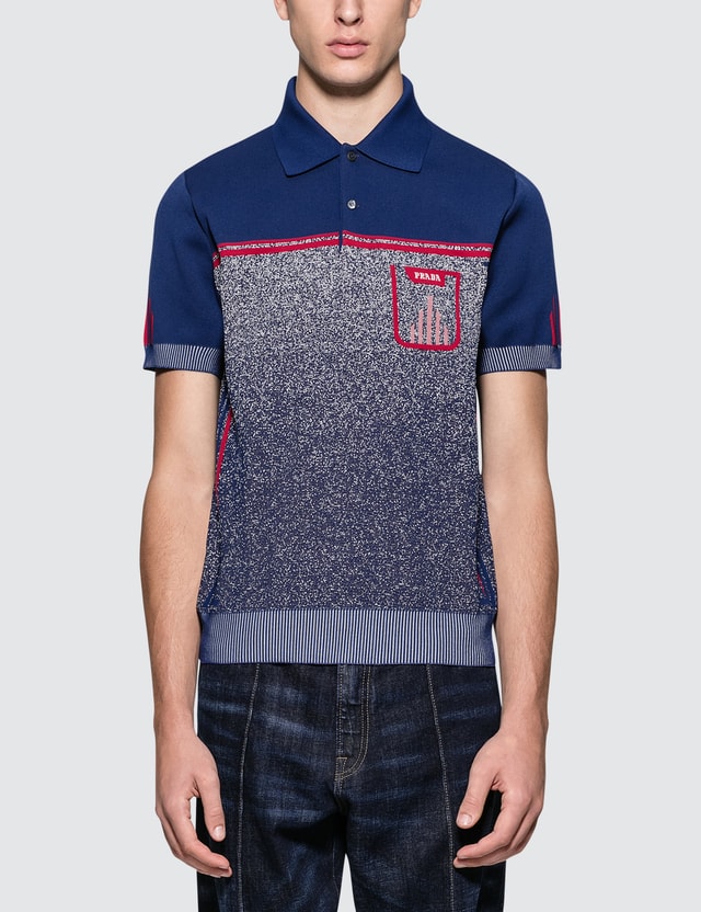 prada polo black and red