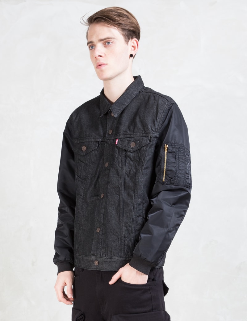 Levi's hybrid denim trucker jacket Outlet