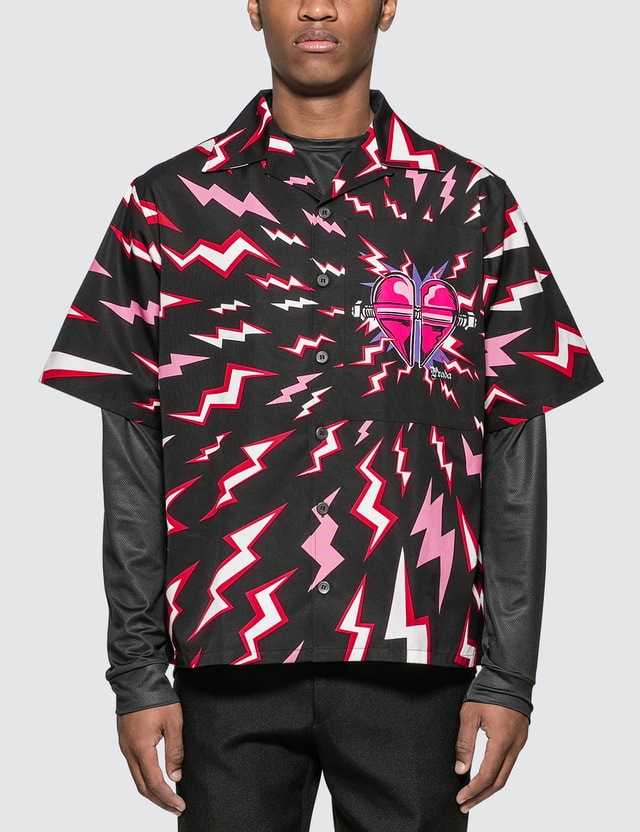 Prada Thunder Print Bowling Shirt HBX