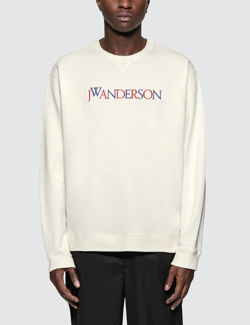JW Anderson ワイドスリーブスウェット　５分袖　JWロゴ　オフホワイト JW ANDERSON (ジェイダブリューアンダーソン) 綿100％ zzzz