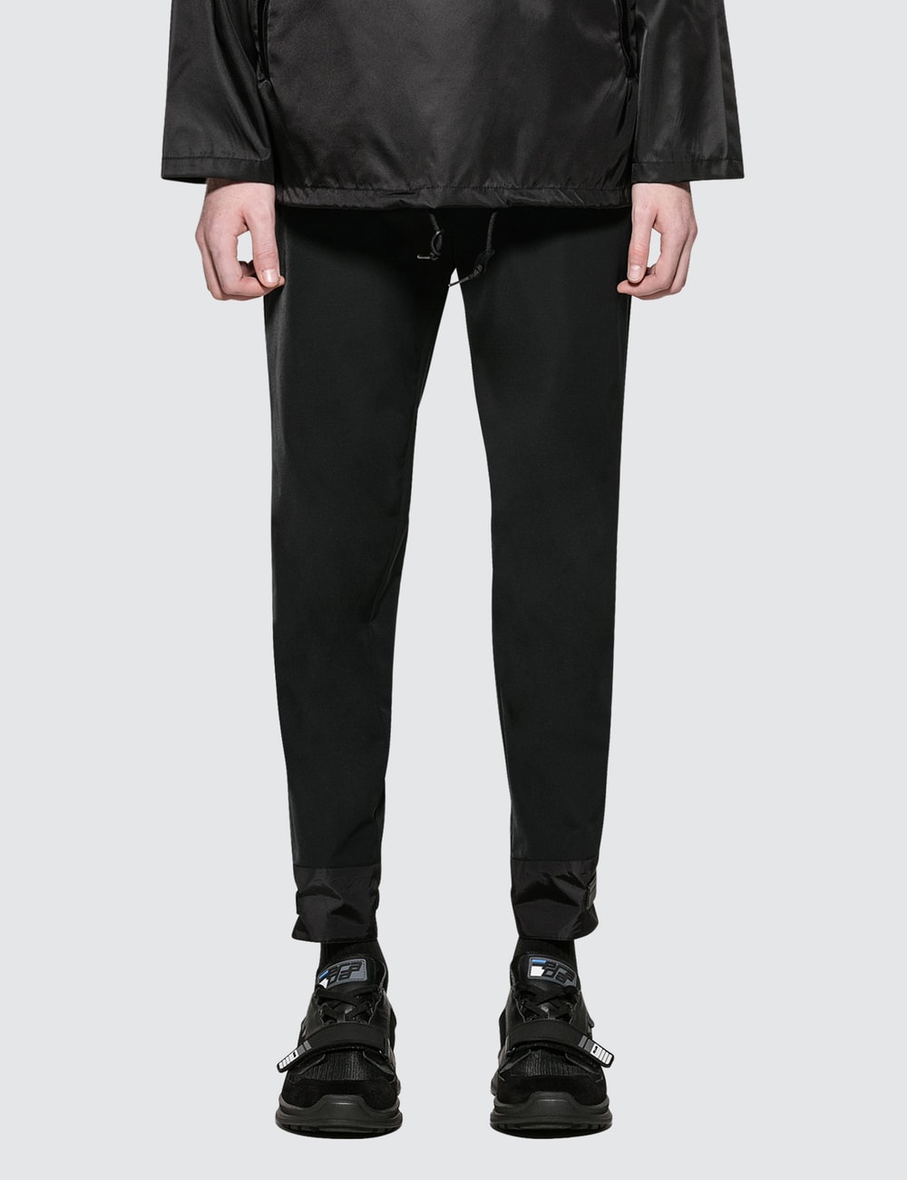 prada rubber cuff jogger pants