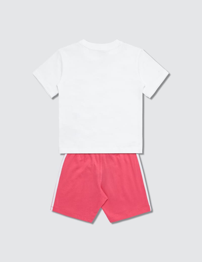 Adidas Originals Trefoil Shorts T shirt Set (Kids) | HBX adidas Trefoil Shorts Tee Set White | adidas US