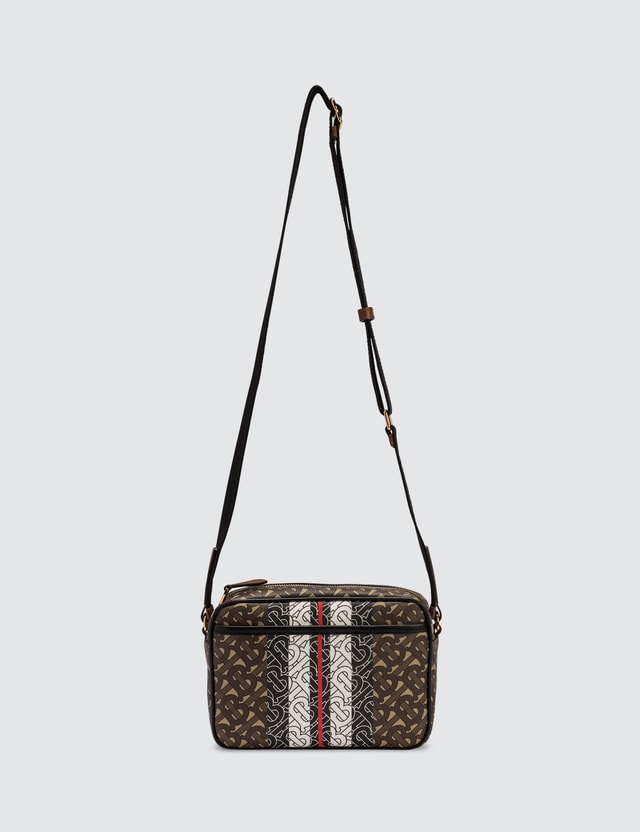 burberry monogram stripe print e canvas backpack