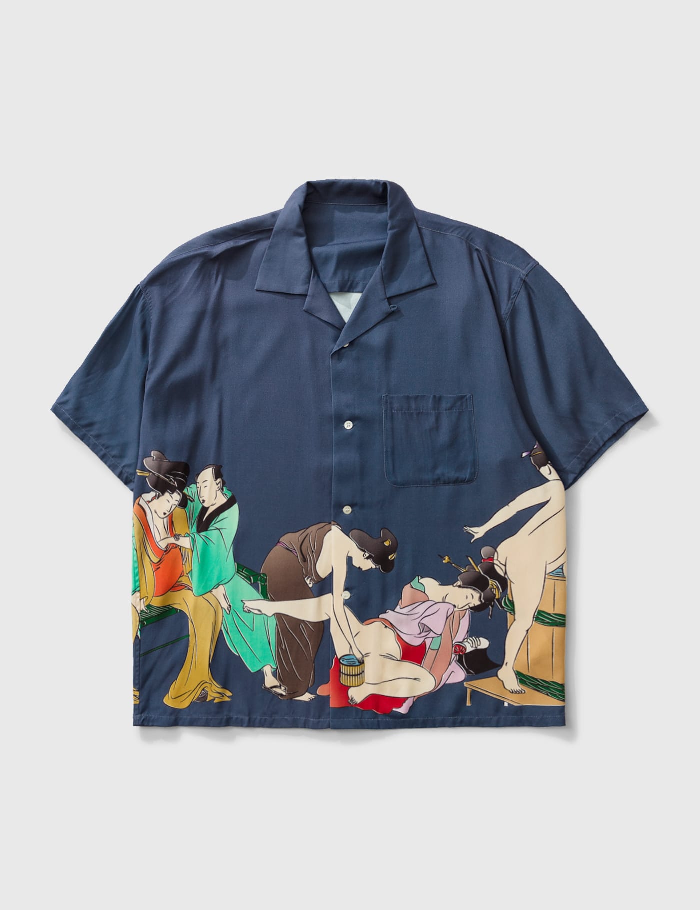 Flagstuff Spa Rayon Ss Shirt In Blue | ModeSens
