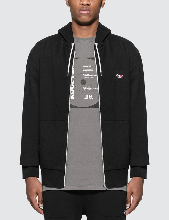 Maison Kitsune - Tricolor Fox Patch Zip Hoodie | HBX