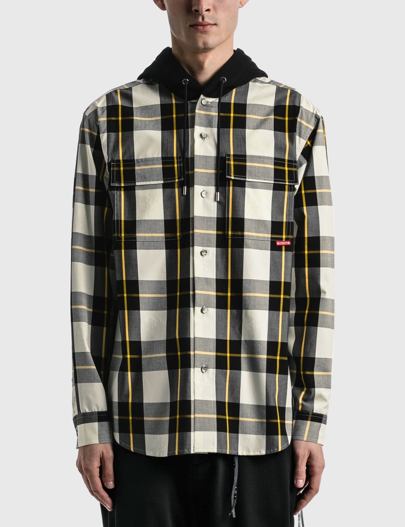 mastermind world check plaid shirt jacket