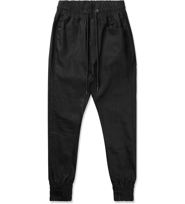 black wax pants