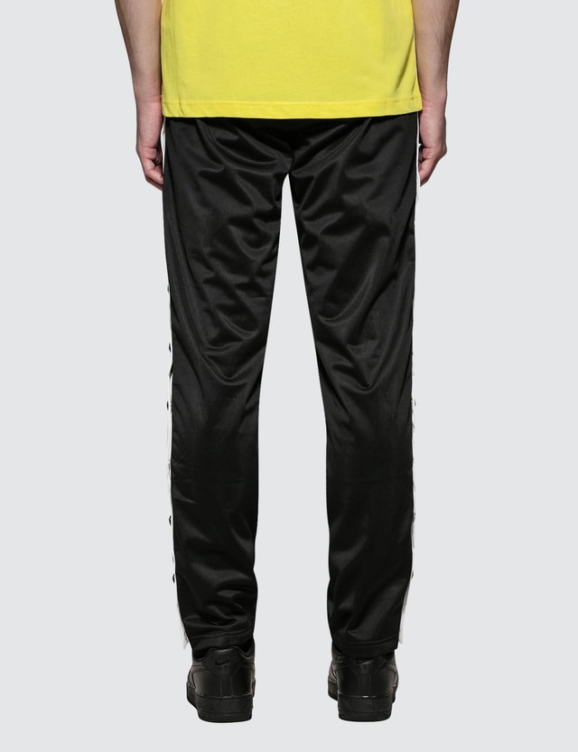 snap button striped side pants