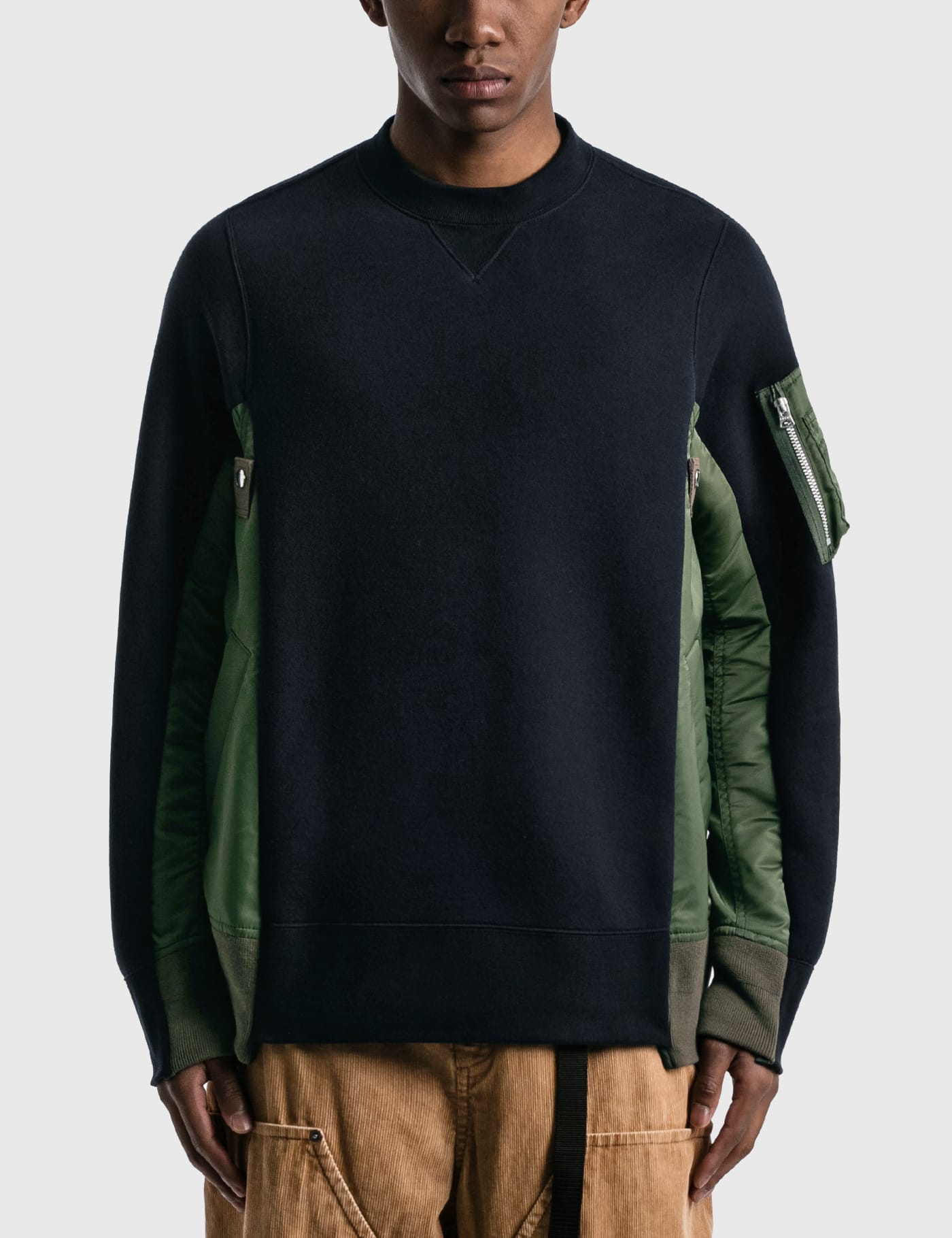 Sacai - Sponge Sweat X MA-1 Pullover | HBX - Globally Curated Fashion and  Lifestyle by Hypebeast