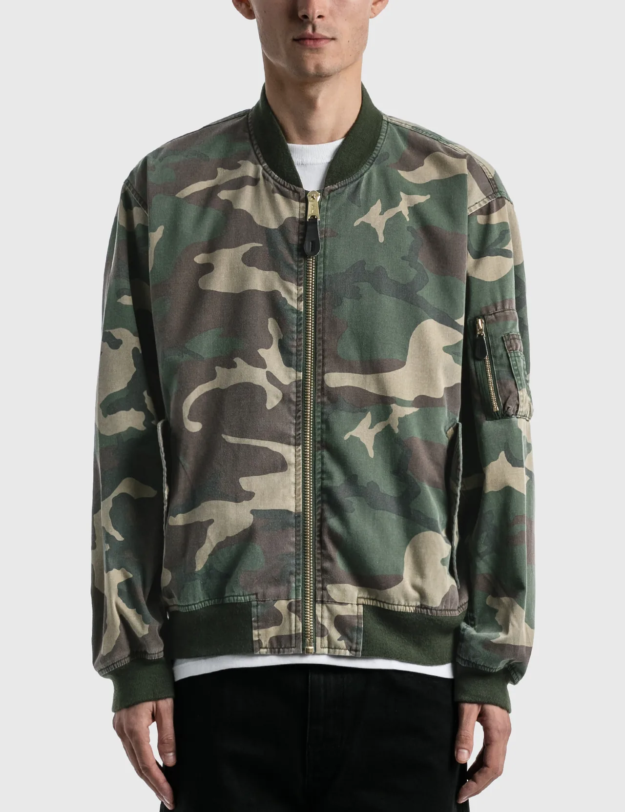 Fostex Garments Vintage Wash Camo Bomber Jacket | ModeSens