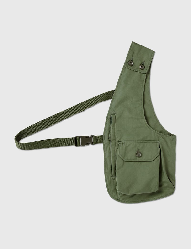 Engineered Garments Khaki Shoulder Vest Bag In Zt076 Olive | ModeSens