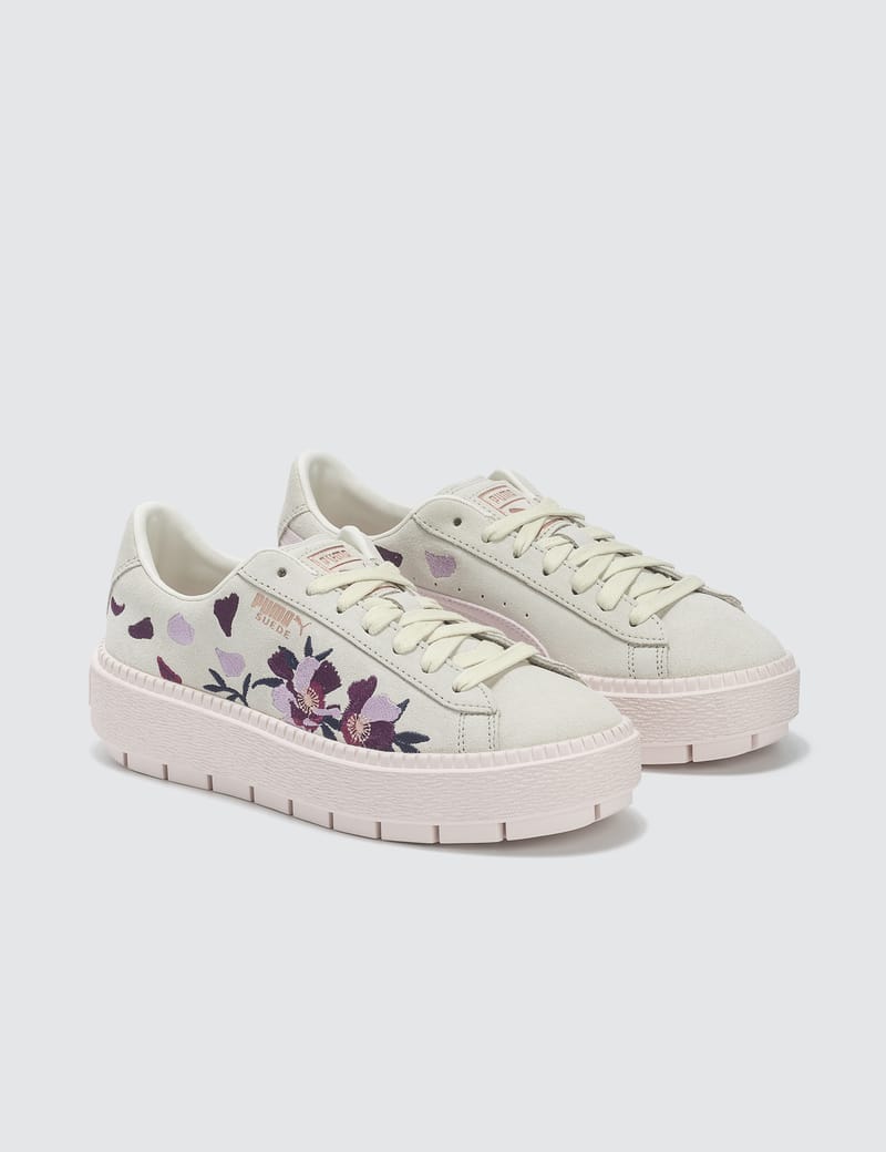 puma suede platform flowery puma suede platform flowery