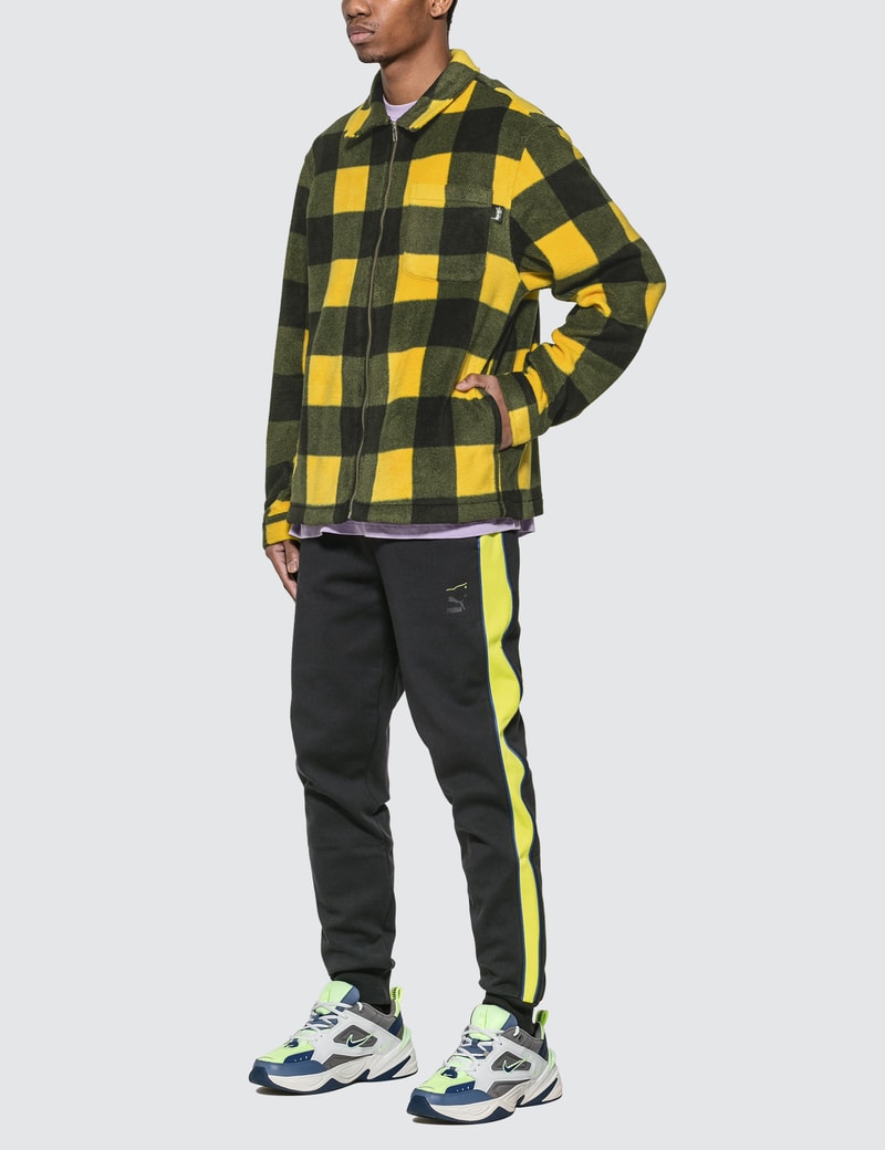 stussy polar fleece zip up shirt