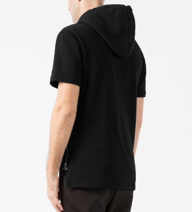 black quarter zip hoodie