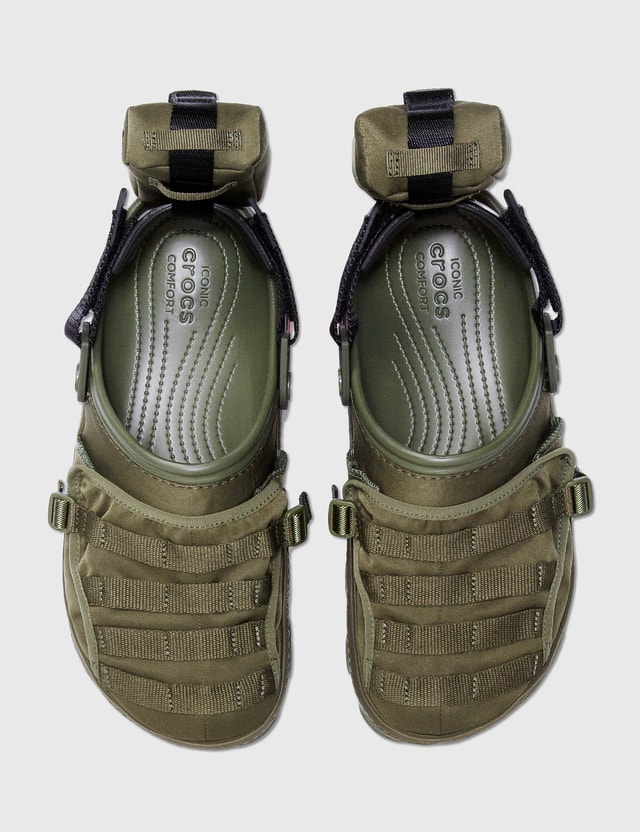 combat boot crocs