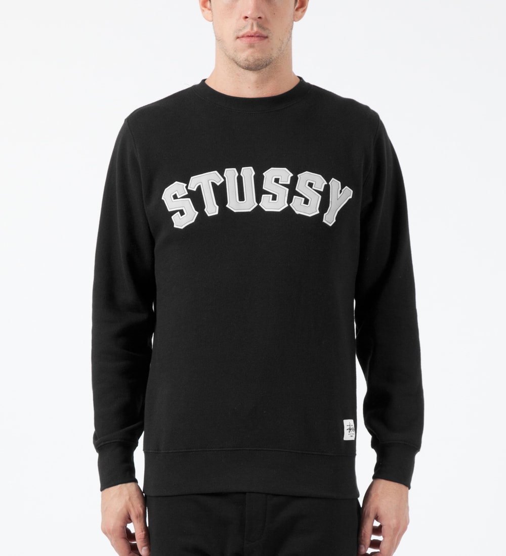 Stussy Black MLB Crewneck Sweater HBX
