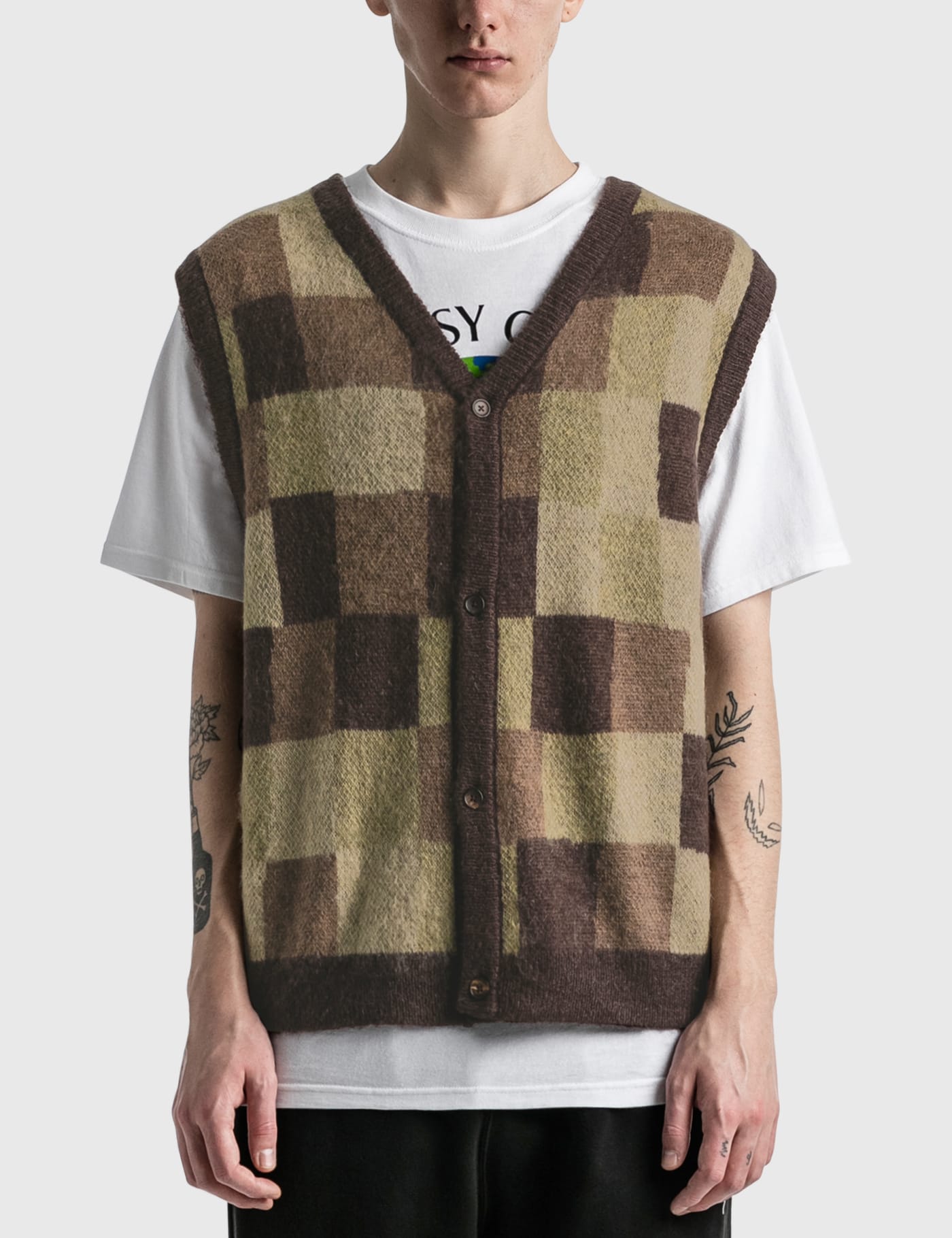 Stussy - Wobbly Check Sweater Vest | HBX - Globally Curated Fashion and  Lifestyle by Hypebeast