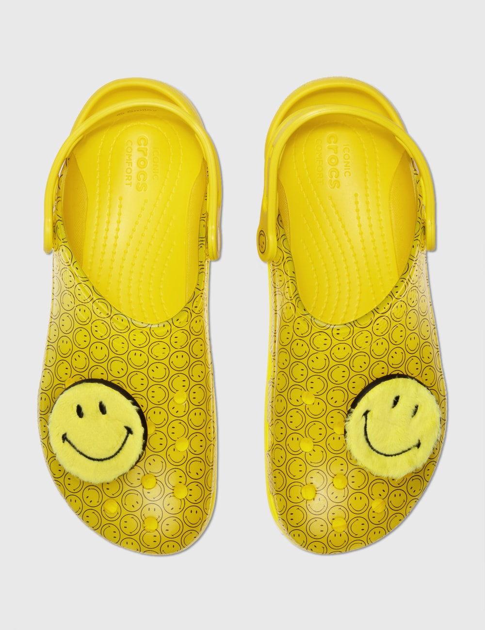 smiley platform crocs