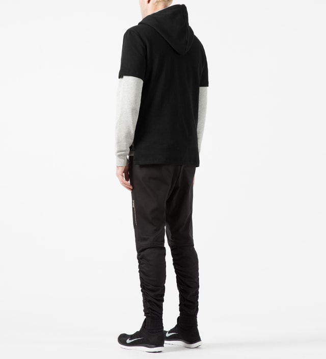 black quarter zip hoodie