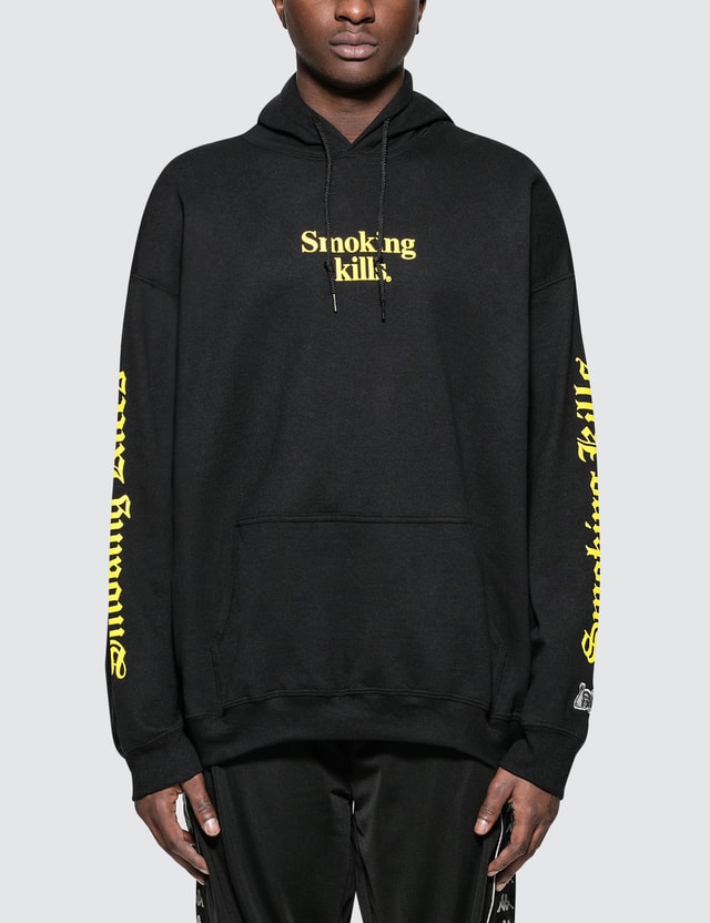 smoking kills hoodie blue