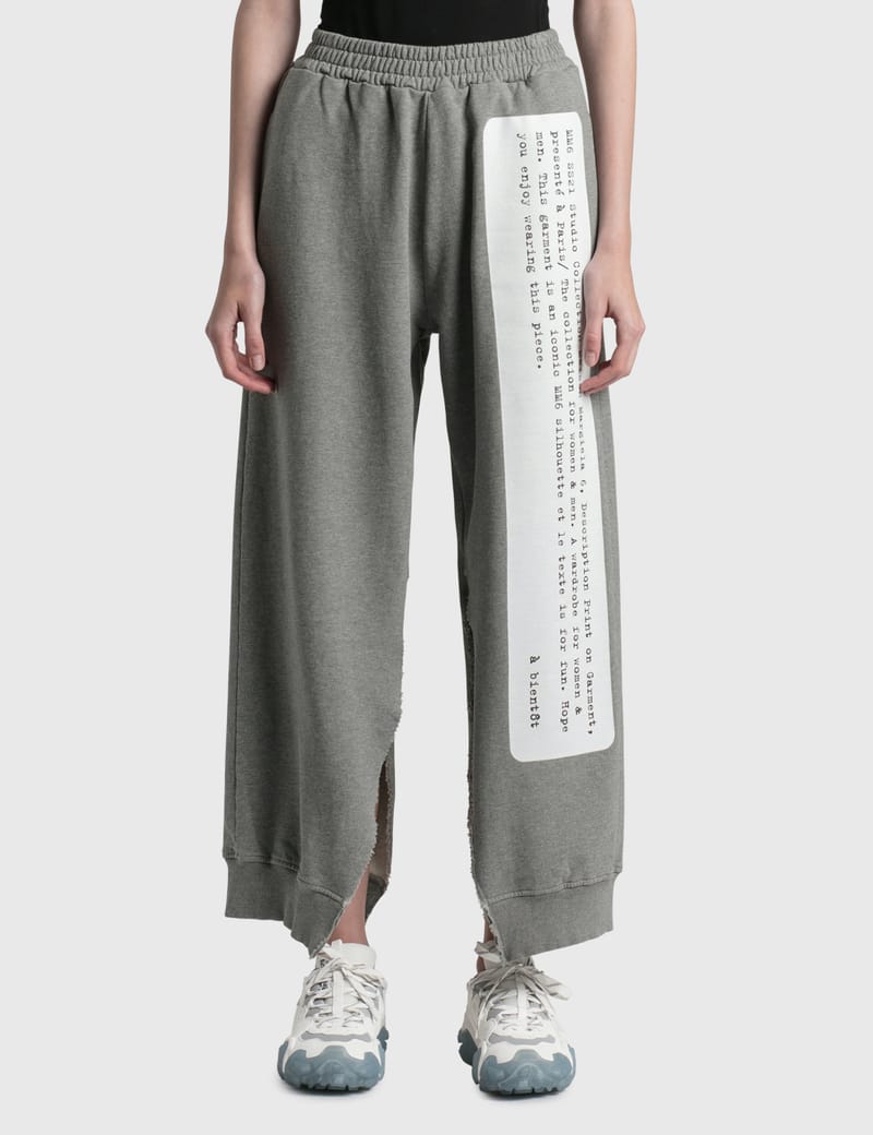 Mm6 Maison Margiela Archive Print Sweatpants In Grey | ModeSens