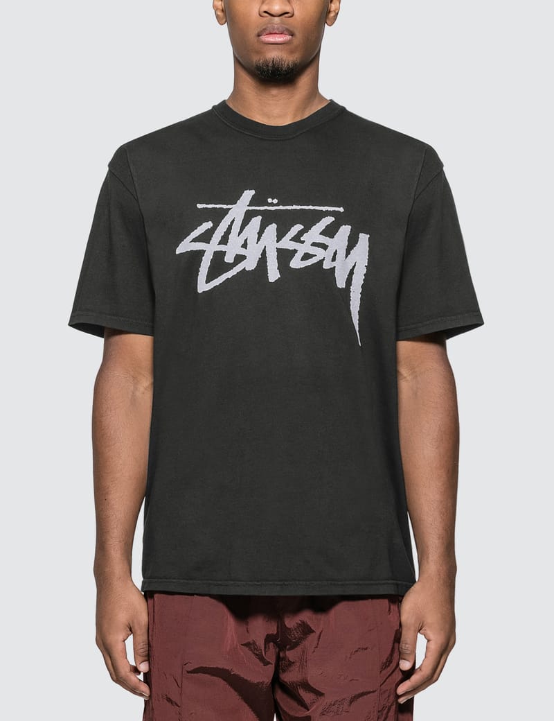 STUSSY S64 PIGMENT DYED T-SHIRT BLACK M+bonfanti.com.br