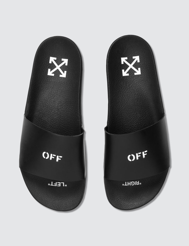 off white stamp logo sliders