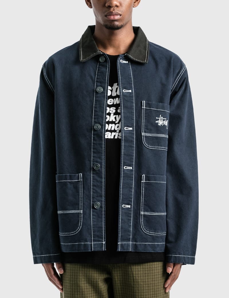 日本初の stussy JACKET CHORE MOLESKIN BRUSHED - カバーオール