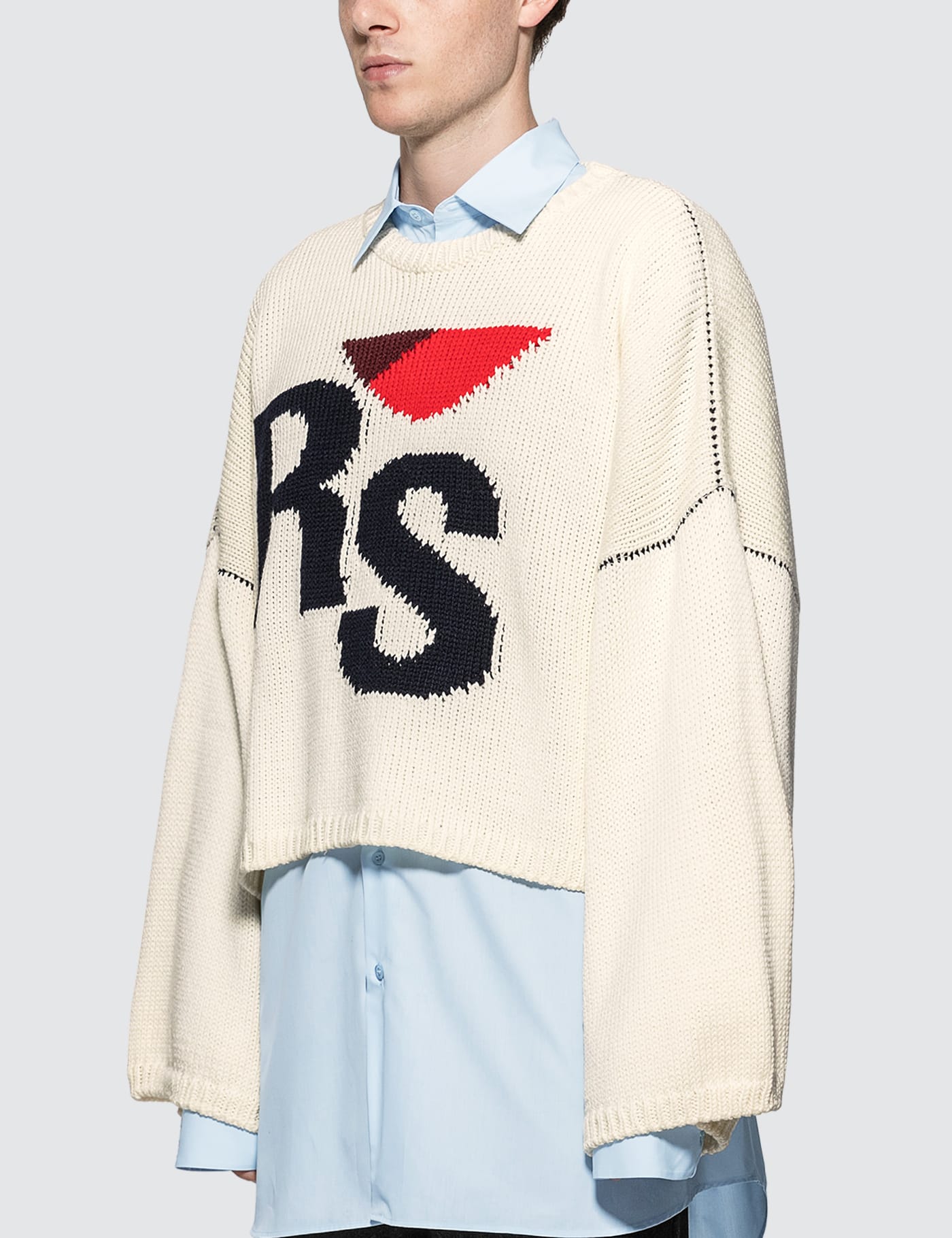 Raf Simons - Cropped RS Sweater | HBX - Globally Curated Fashion 