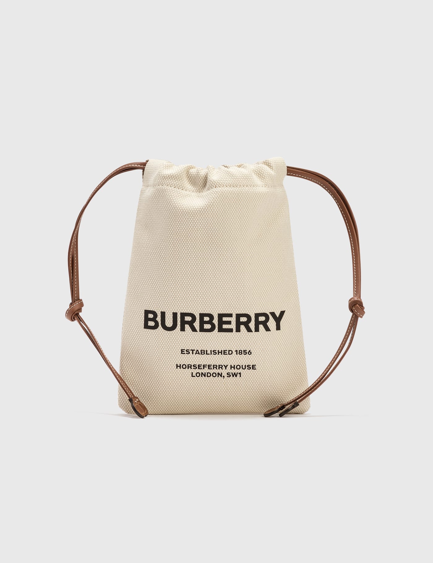 Burberry - Small Horseferry Print Cotton Canvas Drawcord Pouch | HBX -  Globally Curated Fashion and Lifestyle by Hypebeast