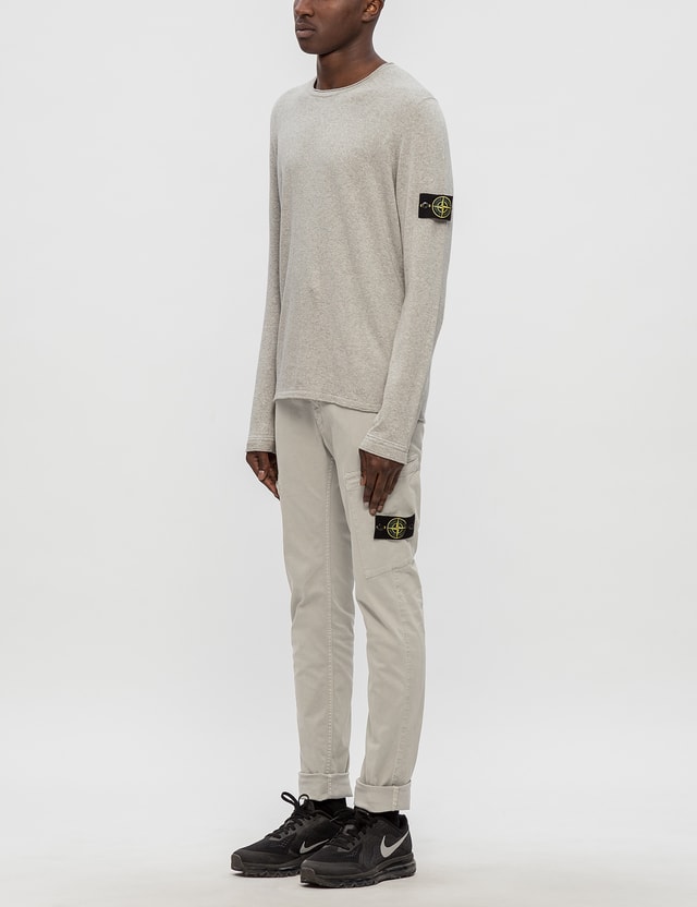 white stone island joggers