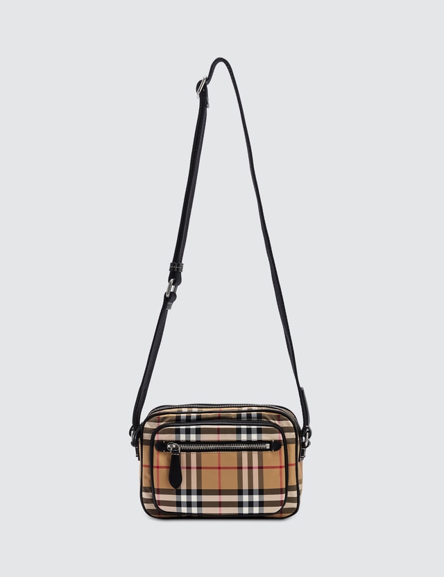 Burberry Vintage Check And Leather Crossbody Bag
