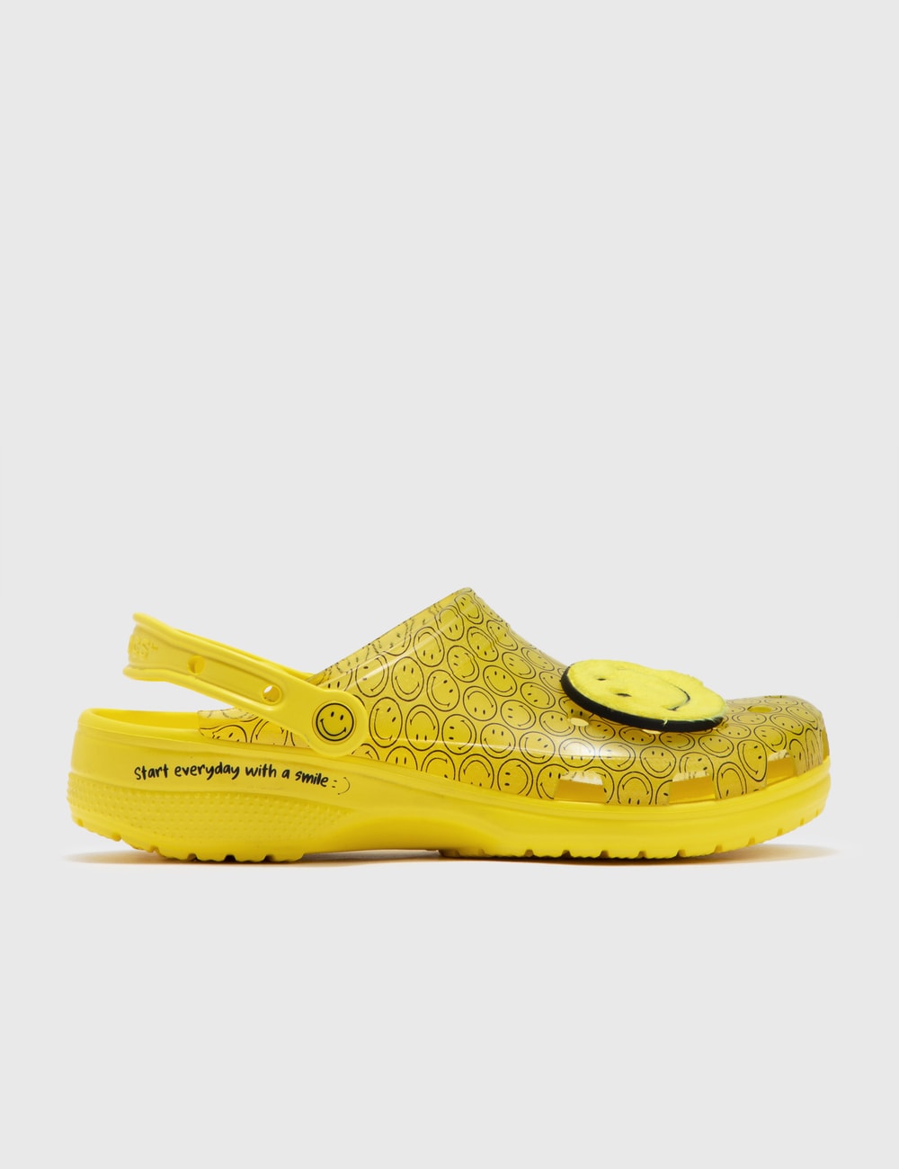 smiley platform crocs