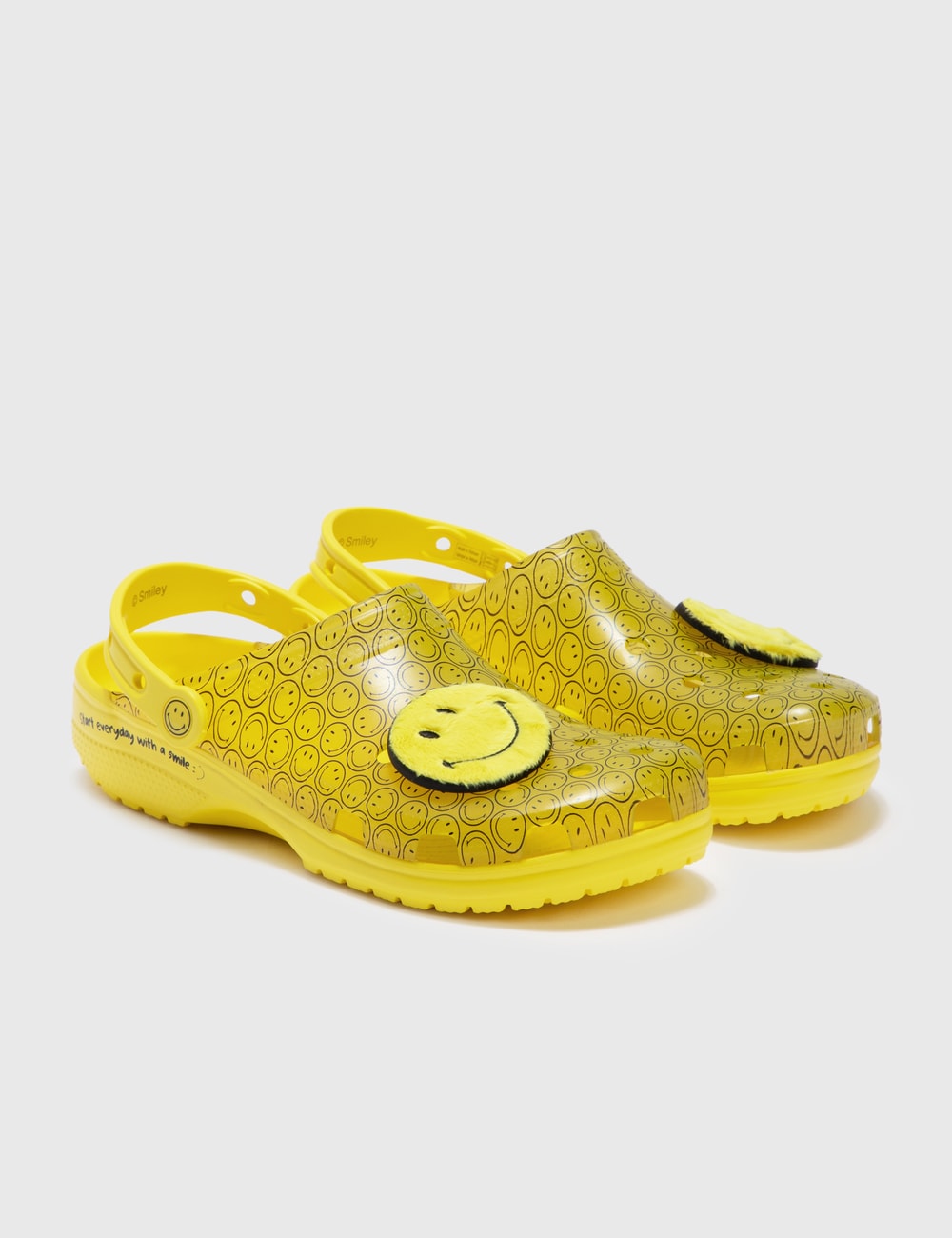 smiley platform crocs