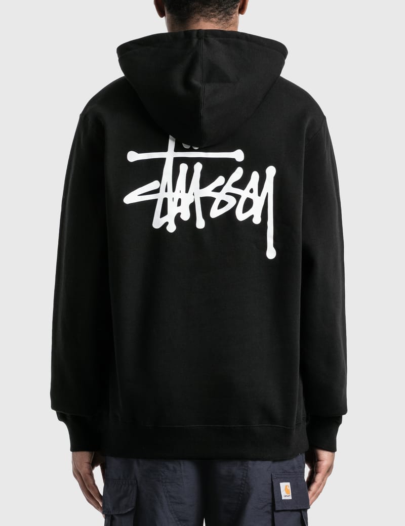 STUSSY - stussy Basic Stussy Zip Hoodie Blackの+aethiopien