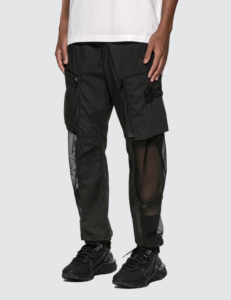 stone island cargo pants black