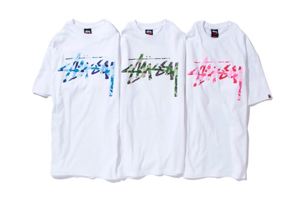 XXX Stussy x A BATHING APE Stock Camo T-shirt | Hypebeast