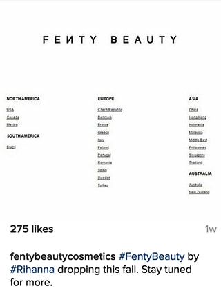 Rihanna Fenty Beauty Makeup Instagram
