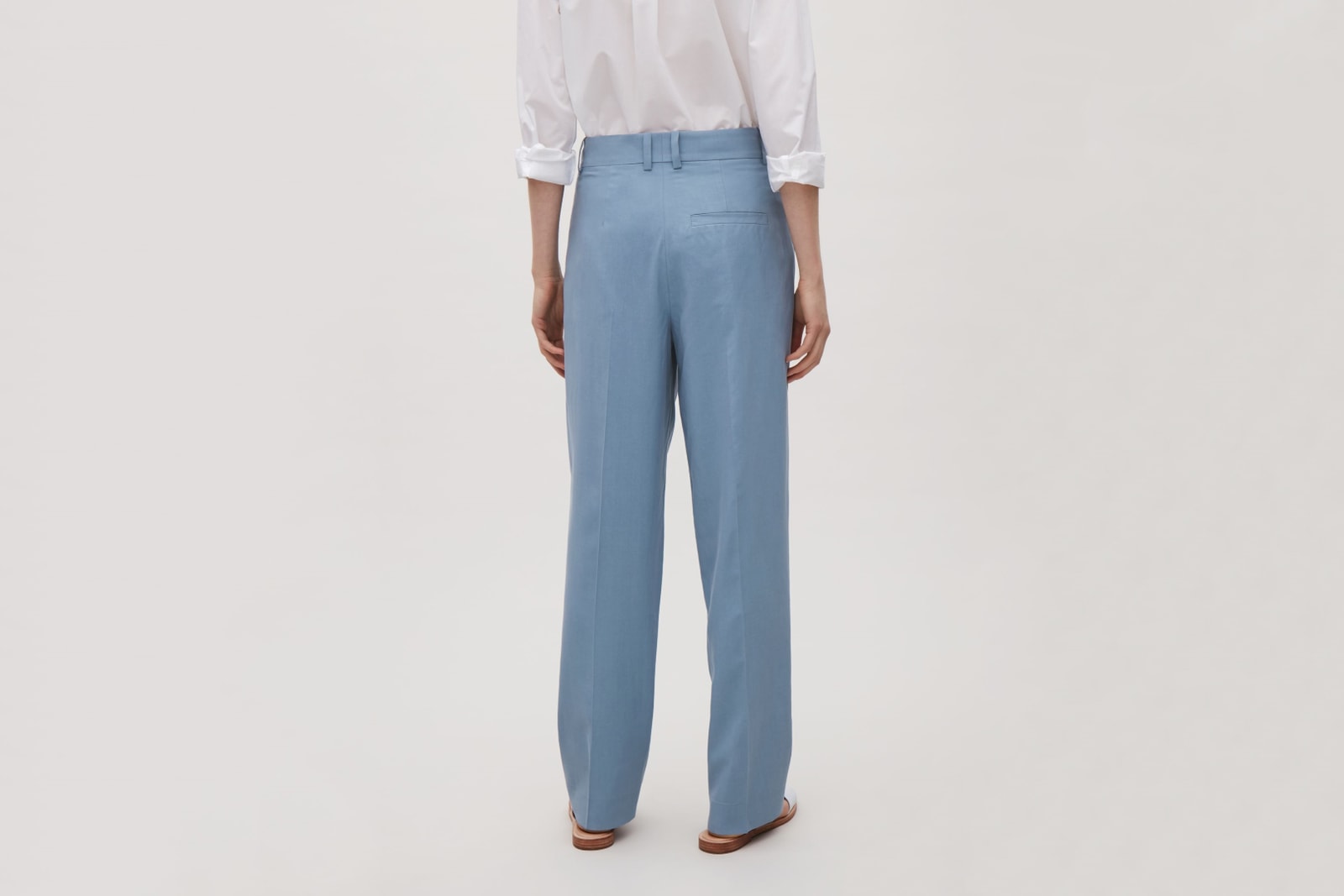 cos silk trousers tailored pastel blue editors pick